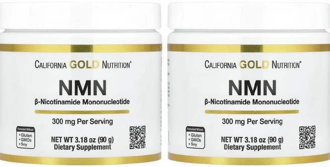 CGN NMN 니코틴아미드 고약사 캘리포니아골드 300mg 분말 90g 2병, 2개 - 쿠팡