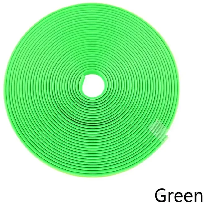 호환 차량 컬러 휠 림 프로텍터 장식 스트립 타이어 가드 라인 고무 몰딩 휠 장식 8M/롤 림블레이드, 08 green