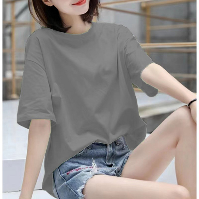 루나모드 여성 루즈핏 무지 반팔 티셔츠 K0032