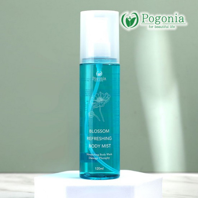 포고니아 블라썸 리플레싱 바디 미스트 독일 디롬 향 끈적임 없는 보습 등드름 개선 몸 냄새 제거, 120ml, 1개