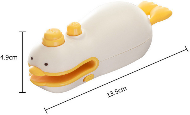 소형 휴대용 열 밀봉기 플라스틱 비닐 포장 보관 가정용 실링기 미니 접착기 간편한 봉합기, 작은 노란 오리 휴대용 밀봉 클립