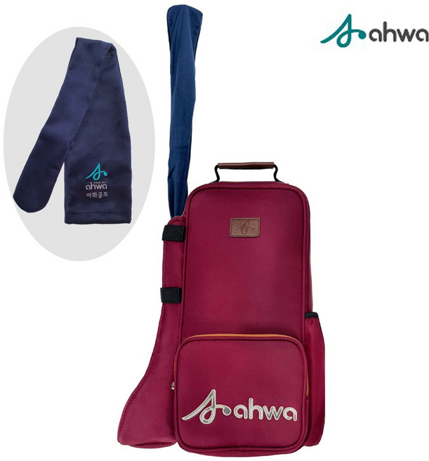 아화 파크골프 특허 백팩 배낭형가방 네이비, 와인백팩+긴커버