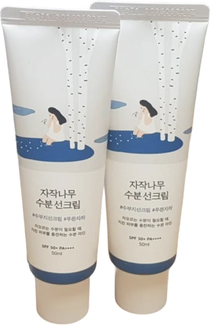 라운드랩 자작나무 수분 선크림 SPF50+ PA++++, 2개, 50ml - 쿠팡