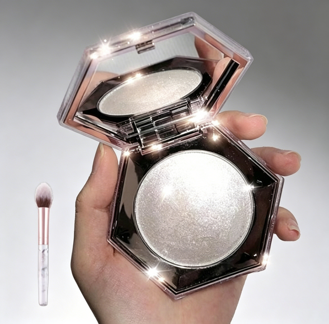 하이라이터크림 펄 하이라이터크림 펄하이라이트 스틱 하이라이터, 1개, 하이라이터 파우더+브러쉬