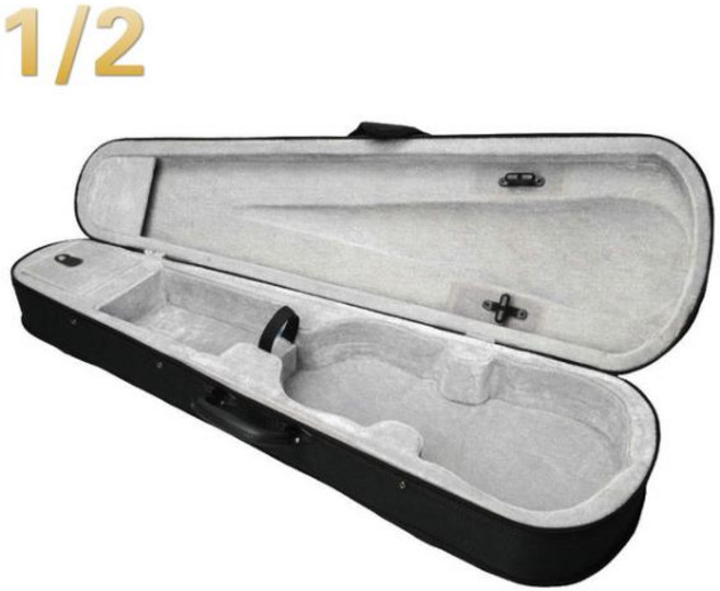 NAOMI 바이올린 케이스 1 8 1 4 1 2 3 4 사이즈 전문 삼각형 하드 실버 내부 부품 신제품, 02 size 1 2, 1개