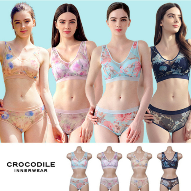 크로커다일 플라워 브라팬티 4세트(CD079)