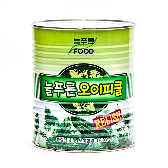 늘푸른 오이피클 렐리쉬 3kg 피클 햄버거 다진피클, 1개