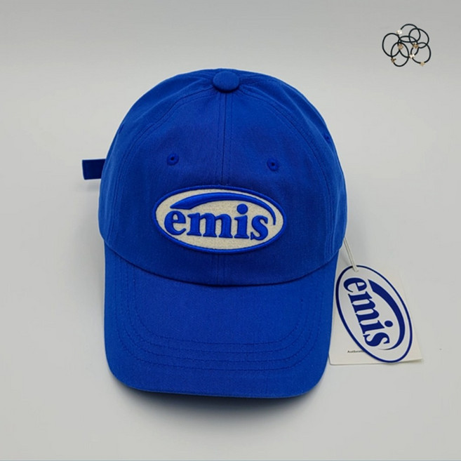 [국내매장판] EMIS 이미스 모자 톤 온 톤 와펜 볼 캡 블루 + 머리끈