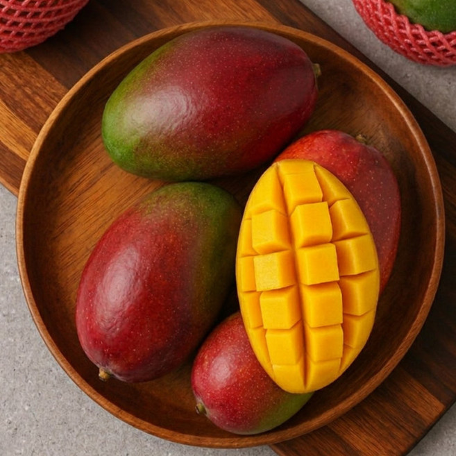 [호텔납품용] 달콤쫀득 17brix 고당도 애플망고, 1박스, 1kg