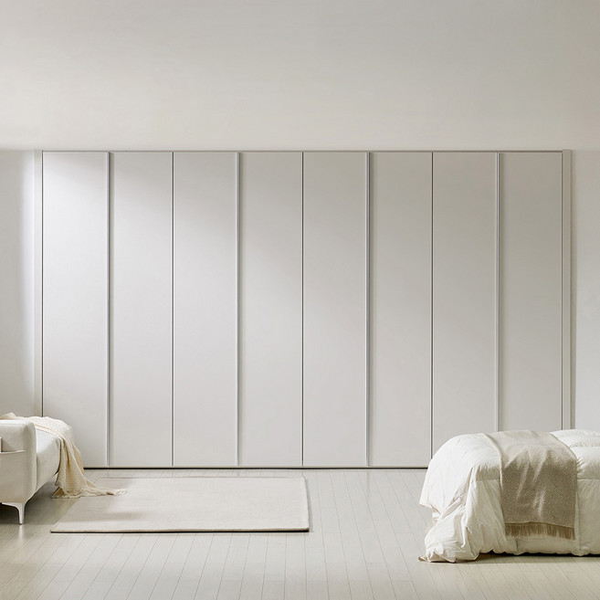 보루네오 레스 무몰딩 붙박이장 맞춤가구 여닫이 30cm E0등급, 02_무몰딩_일체형 슬림바, 웜베이지