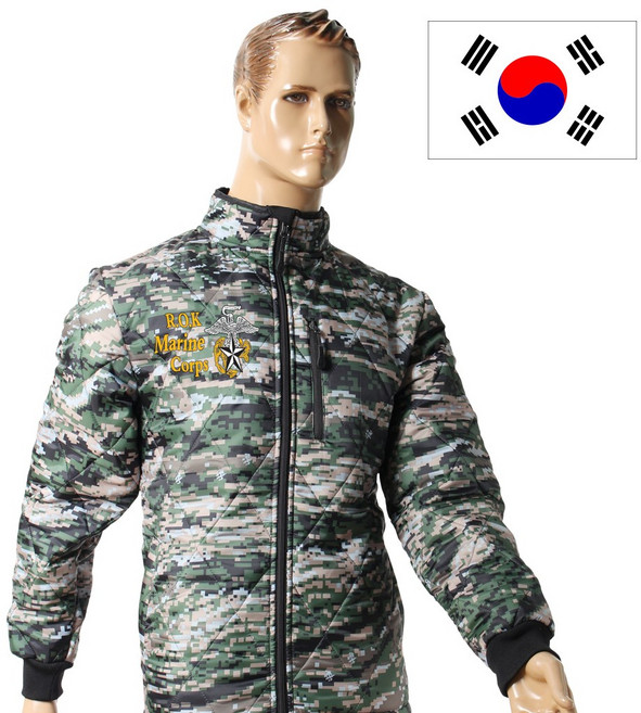 어택존 국산 e-편한 기모 발열 깔깔이 해병대 자수(가슴) 군인 동계 군용 자켓 점퍼