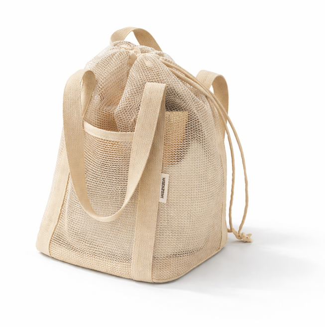 WEEKEIGHT 비치 메쉬 수영 목욕가방, 베이지