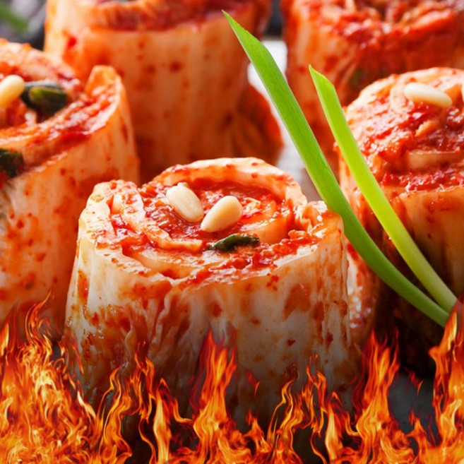 핫치 더 매운 불김치 실비김치 보쌈김치, 1세트, 1kg
