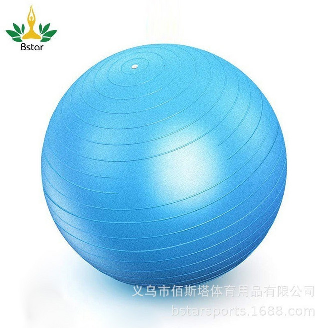 瑜珈球 彈力球 附充氣工具 復健球 普拉提球 感統球 抗力球 韻律球 大龍球 運動球 加厚瑜珈球, 藍色,55cm(贈打氣筒)