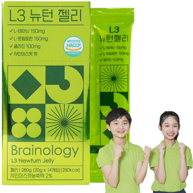 맛있는 L3 뉴턴 기질 젤리 어린이 테아닌 트립토판, 1박스, 280g