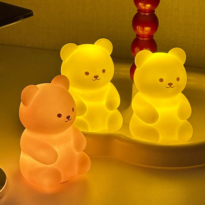 4000 미니베어 무드등 1개 랜덤 - 곰돌이 조명 인테리어 가성비 선물용 학원 마켓데이