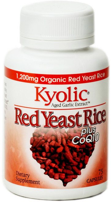 Kyolic 熟成大蒜紅麴米+輔酶Q10膠囊, 75顆, 1罐