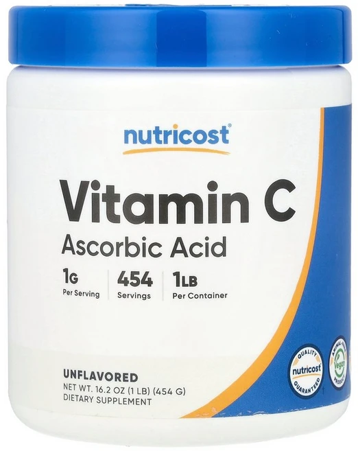 뉴트리코스트 Nutricost Vitamin C Unflavored 16.2 oz 454 g, 453 g, 1개 - 쿠팡