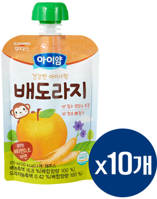 일동후디스 아이얌 아이사랑 배도라지, 10개, 100ml