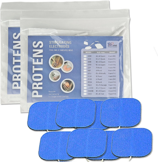 저주파패드 모음 미제 엑셀가드 CT2020 사각패드 TENS 전극 땅콩패드 바이오프로테크 똑딱이 텐스패드, 8개, 바이오프로텍 2봉지