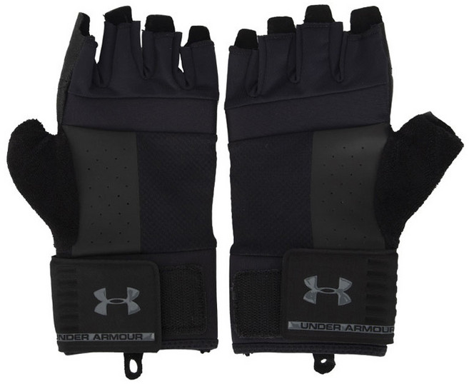 언더아머 남성 피트니스 풀업 헬스 장갑 1328621, 1개, 블랙