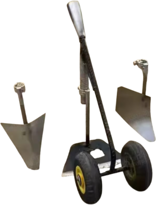1/1+1이중바퀴 농용 3in1 제초 경운기 삼각쟁기 잡초제거 호미 쉽고 편안함 담금질한 망간강, [1세트]이중바퀴 농용 3in1