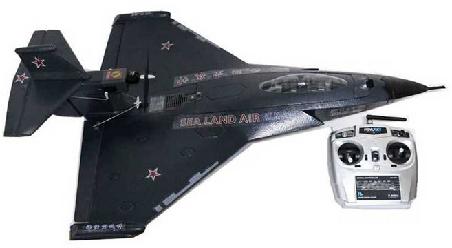 RC비행기 RC전투기 수상 착륙 랜딩 전문가용 무선조종, 2.4G6채널무선리모콘2000m배터리2피우스, 1개, 2.4G6채널무선리모콘2000m배터리2피우스