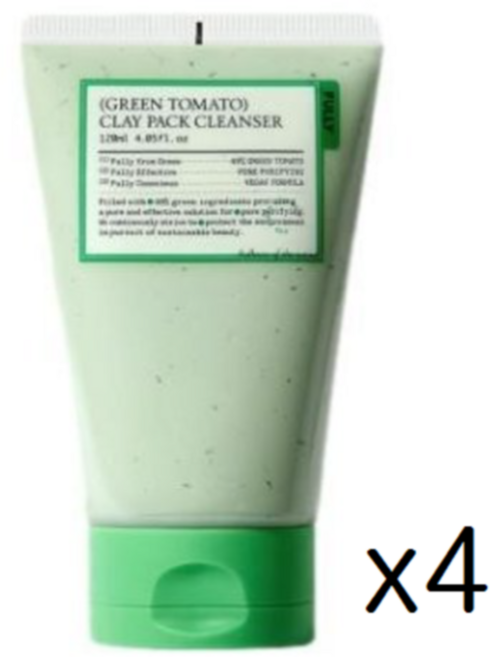 풀리 그린토마토 클레이 팩 클렌징팩 120ml 4개