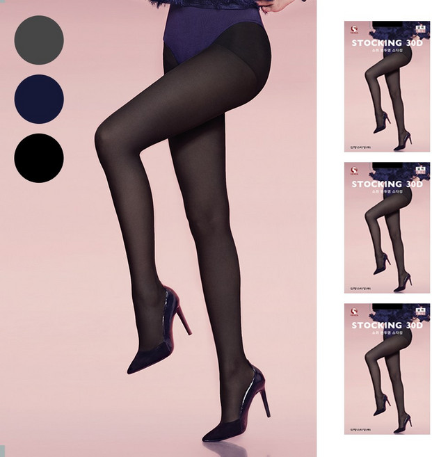 [비너스] 30D 팬티 스타킹 3매