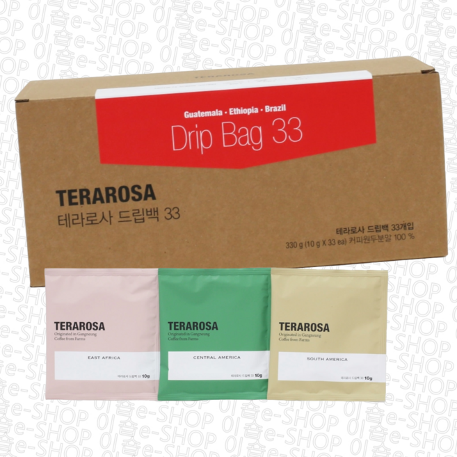 테라로사 싱글오리진 드립백커피 브라질(10g x11개입)+과테말라(10g x11개입)+에티오피아(10g x11개입) 혼합구성, 10g, 1개