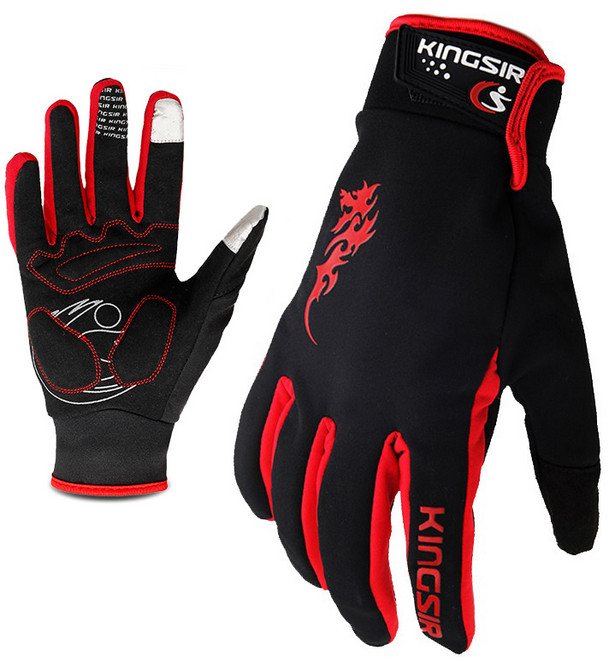 킹썰 스포츠 등산 자전거 겨울 방한 장갑 휴대폰터치가능, 선택2-블랙(5도-10도겨울)/S, 1개