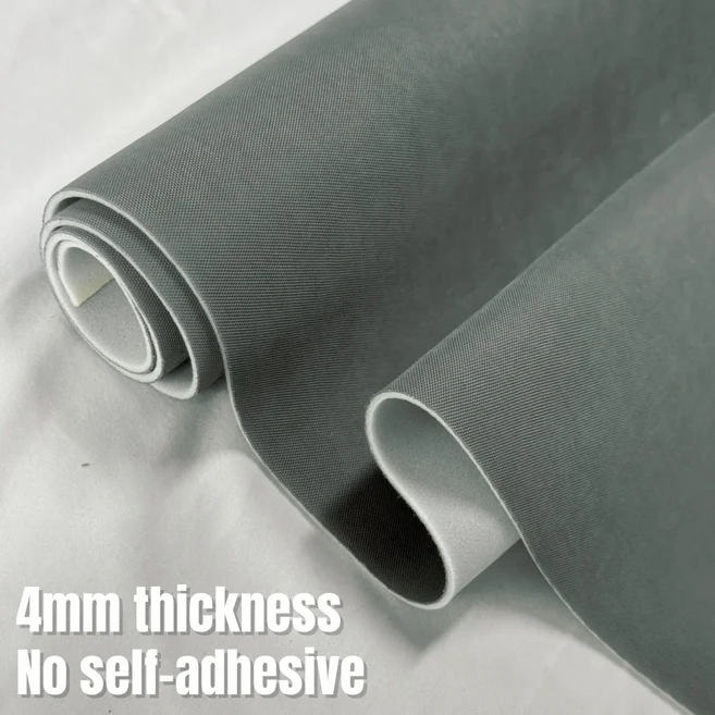쿠쿠스토어 비접착식 자동차 실내 장식 메쉬 원단 폼 백킹이 있는 패브릭 교체 DIY 수리 처짐 방지, 01 50x150CM-(Fold), 03 gray