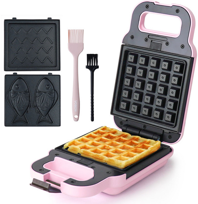 보본 크로플 와플 샌드위치메이커, VB-SM03PK 핑크