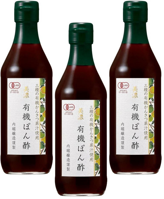 Uchibori Jozo 우치보리 조조 미노 오가닉 폰즈, 3개, 360ml