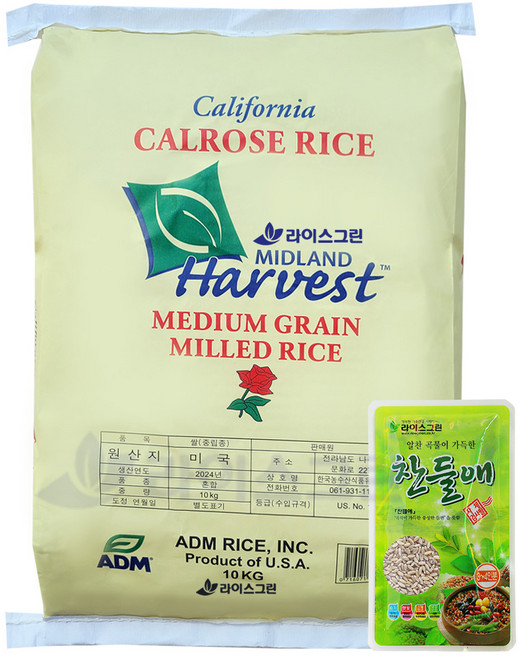 라이스그린 미국쌀 10kg 칼로스 1등급 캘리포니아, 1개