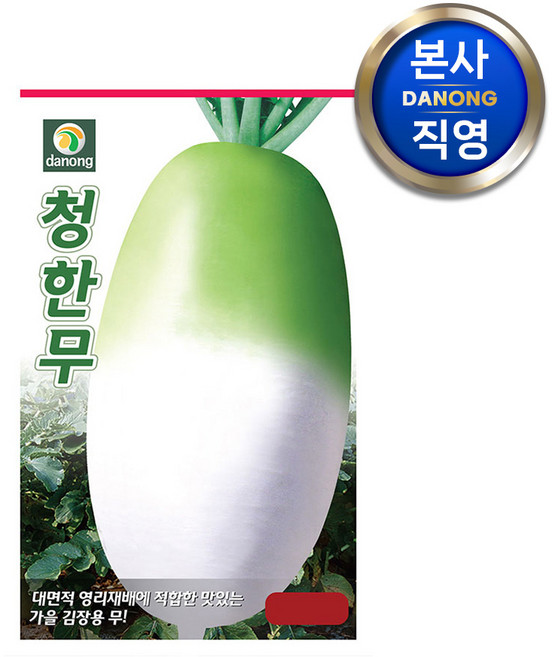 청한무 씨앗 50g . 야채 채소 무우 가을 파종 김장 텃밭 재배 씨 종자, 1개