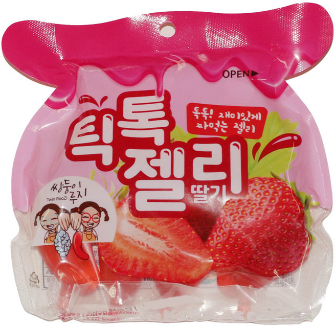 틱톡젤리 딸기 4개입, 160g, 1개