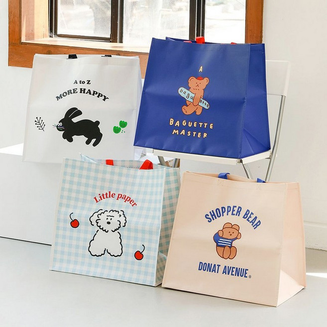 방수 캠핑 타포린 방수가방 방수포 토트백, 바게트베어