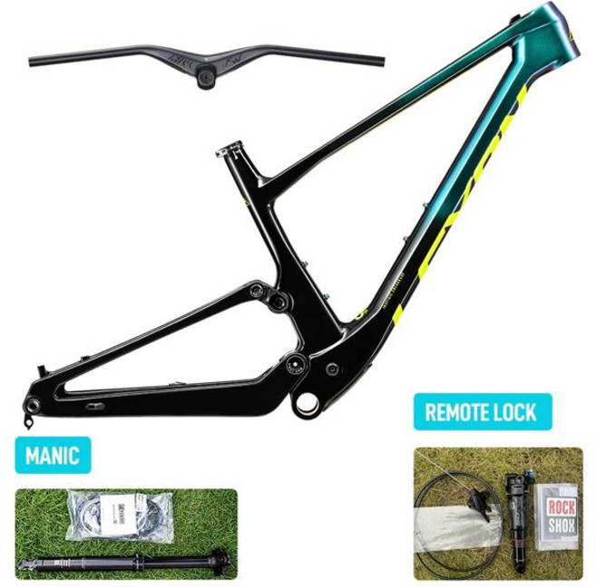 2025 렉손 29er 풀 카본 MTB 프레임 FS XC 트레일 엔듀로 부스트 148mm UDH 일체형 트러니언 쇼크 경량 레이스 레디, [00] 19, [00] SP XFUSION Frameset