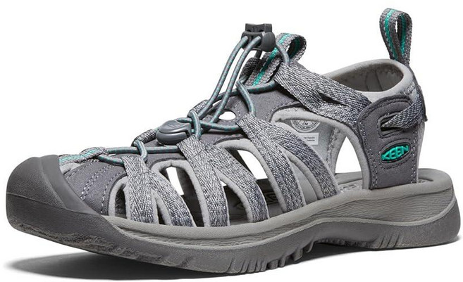 킨 여성용 위스퍼 샌들 미디엄 그레이/피콕 그린 US8