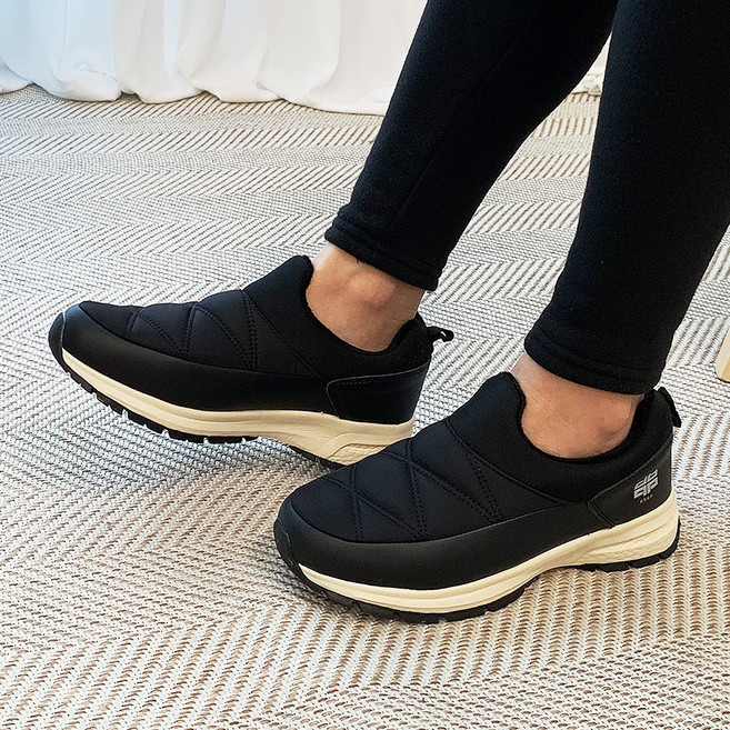 키엘노엘 실비아 겨울 패딩 방한 운동화 슬립온 패딩운동화 겨울운동화