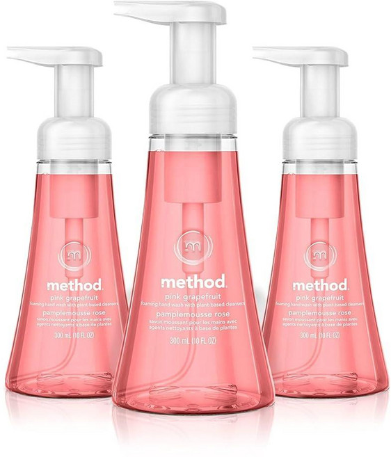 메소드 핑크 그레이프루트 포밍 핸드 워시 300ml 3개, 메소드 핑크 그레이프루트 포밍 핸드 워시 300ml 3