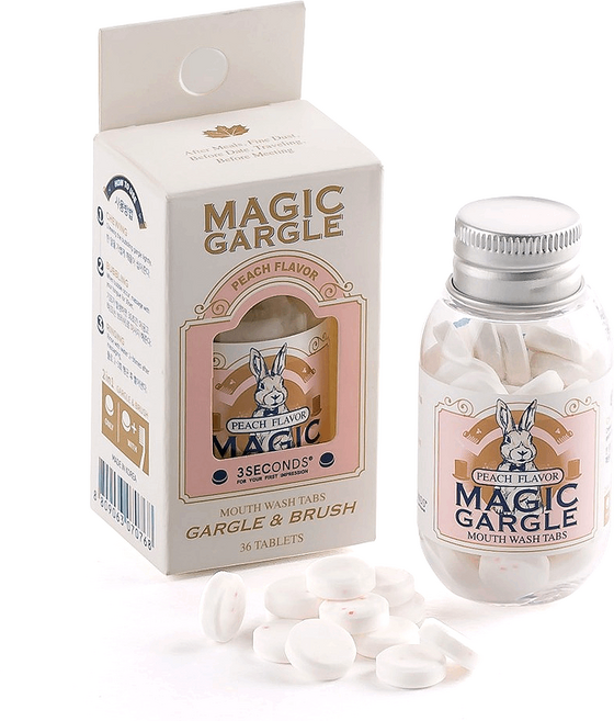 쓰리세컨즈 씹는 고체 매직가글 피치향, 30.71g, 1개