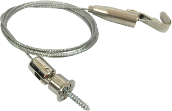 GTH冠騰五金 吊圖鋼索畫作展示吊掛系統, 1個, 吊圖正鎖(不用軌道直接鎖))