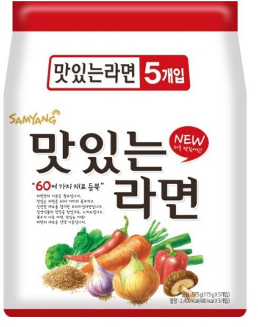[삼양] 맛있는라면멀티 115g 5개입, 1개