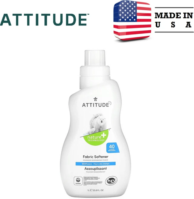 ATTITUDE 리틀 원스 섬유 유연제 야생화 향 40회분 1L (33.8fl oz), 1개 - 쿠팡