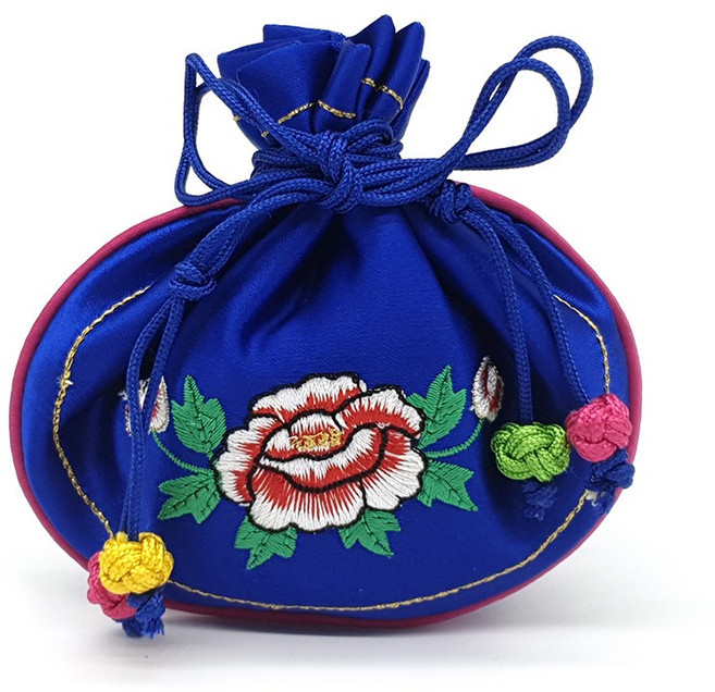 와라코리아 모란 꽃자수 오곡 복주머니 돌상차림소품