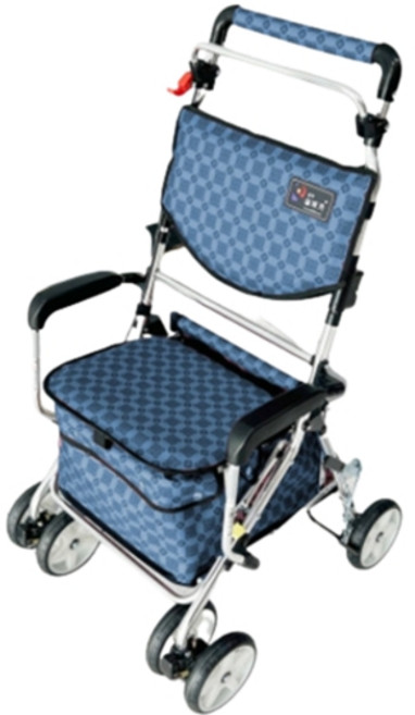 고급형 실버카 단비 삼주유니콘 국산 노인 보행기 노인용 실외보행기 고령자 보행보조용 접이식 의자차 어르신 팔걸이 보행차 할머니유모차 워커 장기요양 보험 등급 복지용구, 1개, 오션블루, 노인장기요양등급 구매(본인부담금 6%)