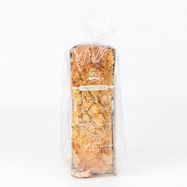 [위밀] 100% 우리밀 100% 국내산 밤 밤식빵 700g 통밀빵 식사빵, 1개
