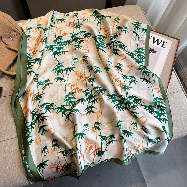 여성용 예쁜 스카프 실크 머플러 롱타입 목도리 뉴타임즈 F235A969